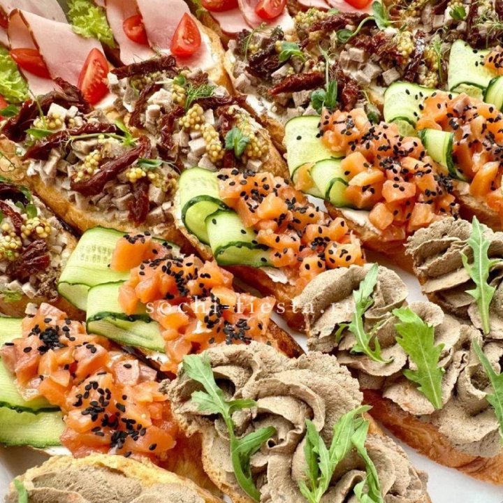 Брускетта "4 вкуса иксель" в Тбилиси